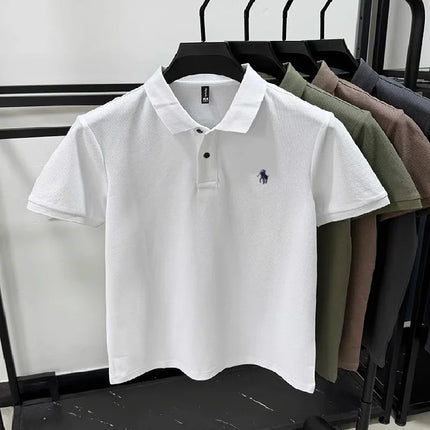 100% pure cotton fashionable personalized men's classic pony embroidered comfortable polo shirt summer new casual short sleeve
