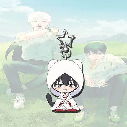 Anime The Summer Hikaru Died Cosplay Keychain Unisex Kawaii Acrylic Keyring Key Chain 2Pcs/set Bag Decoration Ornament Prop
