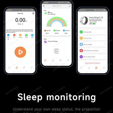 New Smart Ring LED Screen Health Monitor Multi Sports Modes Heart Rate Measurement 5ATM Waterproof Smart Ring With Charging Case