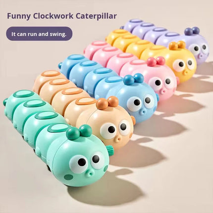 1pcs Cartoon Clockwork Cute and Fun Chained Caterpillar Toys for kids Crawling toy,Toy Children's gift,early education toys