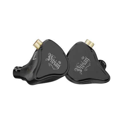 CVJ Vivian 10mm Dual-Magnet Bass IEM Earphones - V-Shaped Sound, Detachable Cable, Anime Faceplate, High Quality