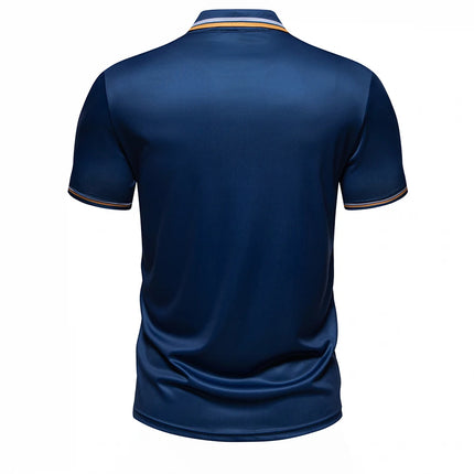 Men's Casual Chest Letter Polo Summer Fashion Top Outdoor Sports Polo  Outdoor Clothing Breathable Quick-Dry Tee for Men