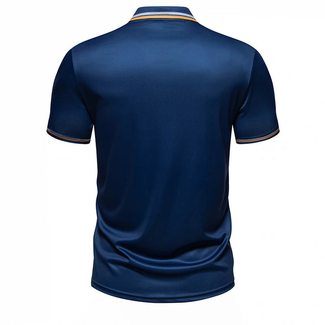 Men's Casual Chest Letter Polo Summer Fashion Top Outdoor Sports Polo  Outdoor Clothing Breathable Quick-Dry Tee for Men