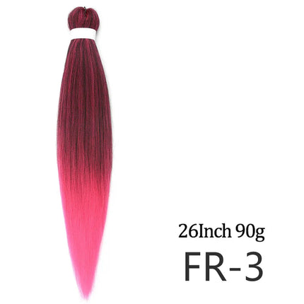 Pre-stretched long braided hair 26-inch crochet braided hair synthetic African Ombre giant Xpression braided hair