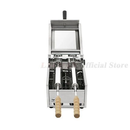 HomeWise Chimney Bread Roll Baking Machine Ice Cream Bread Cone Maker Cake Baking Machine Kurtos Kalacs Oven with 2 Rollers