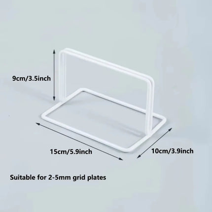 Grid Art and Photo Racks, Modern Metal Display Brackets for Grid Panels, Desktop Stands, and Jewelry Booth Racks