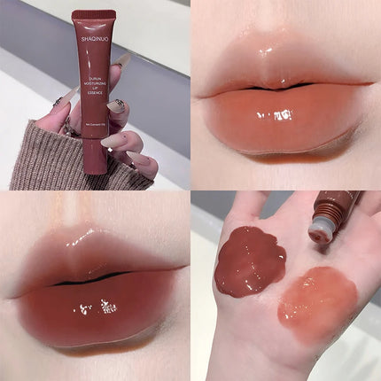 Lip Glowy Lightweight Hydration Balm Shea Butter Glaze Craze Tinted Polypeptide Lip Gloss Serum Fruit Donut Lip Oil Care