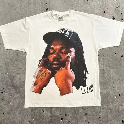 Rapper Frank Retro Graphic T Shirt Men's Hip Hop Ocean Album Clothing T-Shirts Y2k Unisex Blond Fashion Oversized Cotton T-shirt