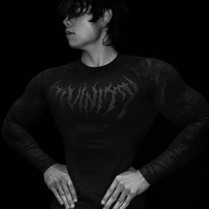 2026 New Dragon Awakening Pattern Gym Long Sleeve Top for Spring and Summer Running Swimming Weightlifting Fitness Clothes