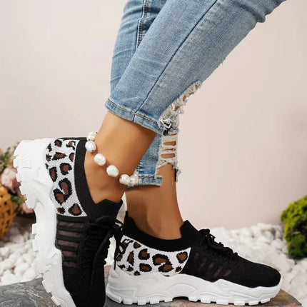 [Leopard print sneakers] lightweight and breathable  Leading the way women's casual sneakers.women's shoes sale shoes