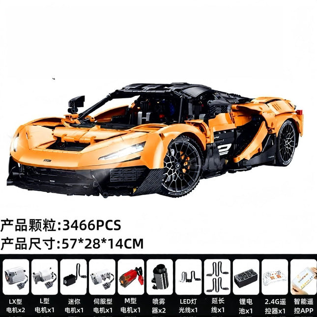 W1 Super Sport Racing Car Building Blocks 3466Pcs Technical 1:8 GULY 10650 Model Bricks Toys for Boys Gift Desktop Ornament Set