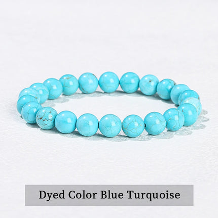JD 6 8 10mm Natural Stone Beaded Bracelet Obsidian Fluorite Quartz Jasper Healing Beads Bangles Women Men Stretch Yoga Jewelry