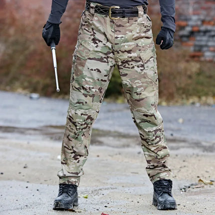Quick Dry Outdoor Pants Multi Pockets Elastic Tactical Pant Waterproof Plus Size 6XL Casual Cargo Trousers Men Clothing