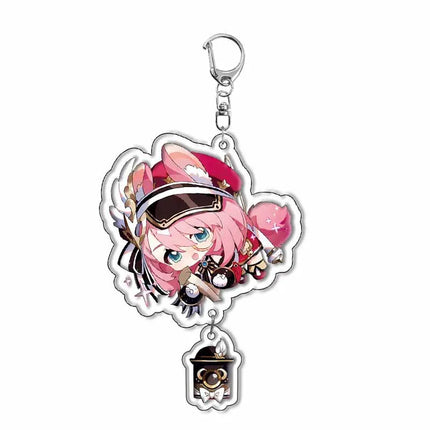 Genshin Impact Furina Clorinde Freminet Sigewinne Keychain Anime Game Pendant Accessories Gift