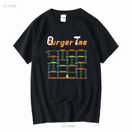 Burger Time stage 1 Logo NES Famicom game 8 bit screen T Shirt Arcade classic vintage retro design all sizes vintage Washed