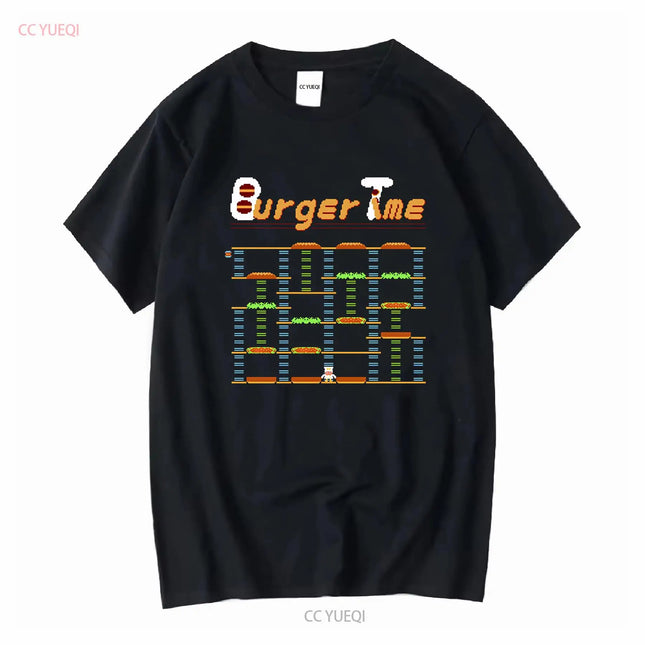 Burger Time stage 1 Logo NES Famicom game 8 bit screen T Shirt Arcade classic vintage retro design all sizes vintage Washed