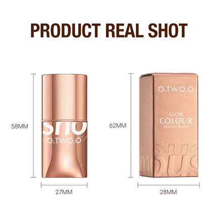 O.TWO.O Lipstick Blush Stick 3-in-1 Eyes Cheek and Lip Tint Buildable Waterproof Lightweight Cream Multi Stick Makeup for Women