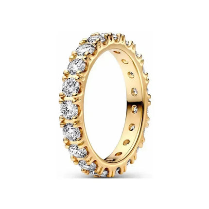 High quality 925 sterling silver adjustable ring, sparkling luxury circular heart-shaped crown crystal ring,women's jewelry gift