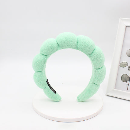 Women Girls Sponge Co Spa Makeup Bubble Terry Cloth Headband Puffy Retro Hair Bands Soft Hairband Headwear