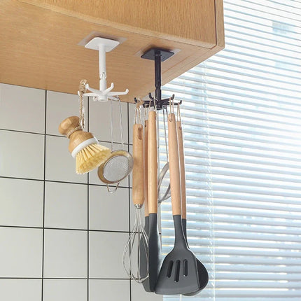 Kitchen Hook Organizer Bathroom Hanger Wall Dish Drying Rack Holder For Lid Cooking Accessories Cupboard Storage Cabinet Shelf