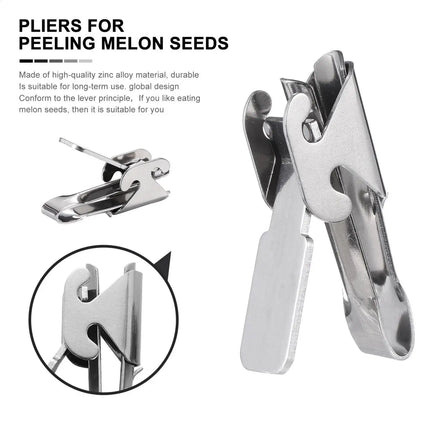 Sunflower Seed Peeler Stainless Steel Sunflower Seed Cracking Clip Multifunctional Nut Sheller Heavy Duty Wide Jaw Nut