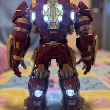 ZD Toys  Avengers Iron Man MK44 Hulkbuster Action Figure LED 1/10 36cm Tony Stark  Anniversary Memorial Model Collections Gift
