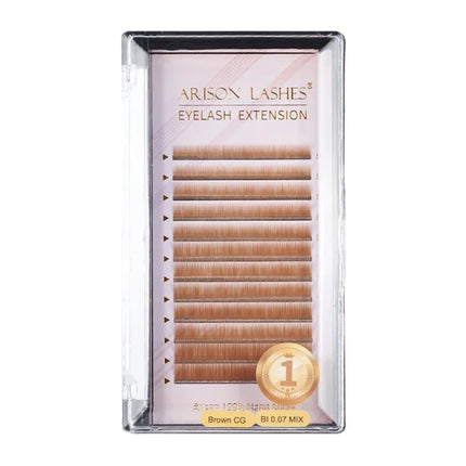 12 Lines Brown Eyebrown Extension 0.07 5/6/7/8mm Makeup Professional Individual eyebrow Extensions Soft Natural for Wholesale