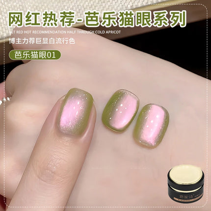 New Fruit Gift Box Cat Eye Nail Polish Gel 2025 Flash Glass Bead Cat Eye Nail Guava Grape Green Apple UV Nail Varnish Manicure