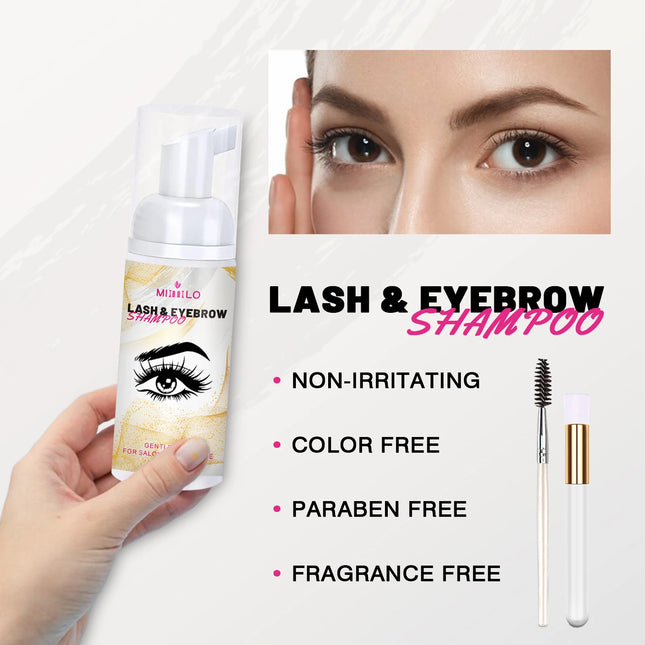 50ml Gentle Eyelash Cleansing Mousse - Rich Foam - Eyelash Care Shampoo - Non-irritating, Safe, False Eyelash Glue Remover