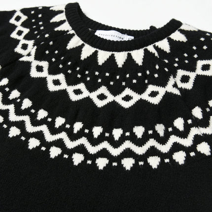 Kids Clothes Knitted Sweater O-Neck Girls Boys Baby Knitted Tops Children Brother Sister Holiday Clothing