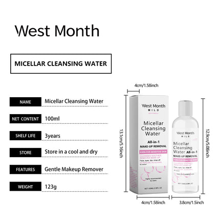 100ml Micellar Water Hydrating Facial Cleanser Deep Makeup Remover Cleaning Water Refresh Hydrate Cleansing For Sensitive Skin