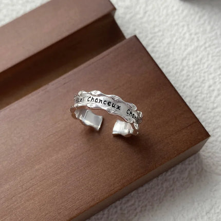 925 Sterling Silver Open Finger Ring Punk Heart Irregular Geometric Stackable For Women Girl Jewelry Gift Dropship Wholesale