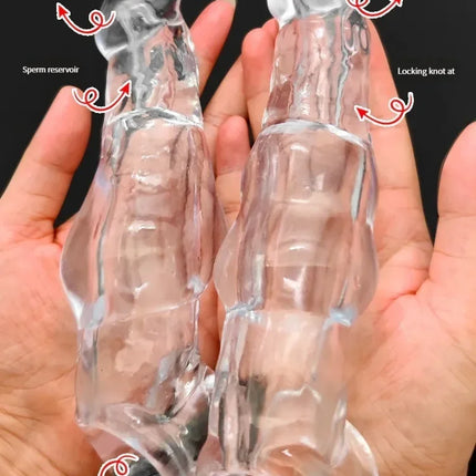 Penis Extension Sleeve Extender 5-8cm Reusable Condoms Soft Delay Ejaculation Penis Extender Dick Sleeve Adult Sex Toys for Men