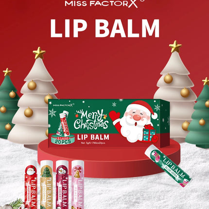 20PCS lipstick Set -5 Taste Christmas Theme Deep moisturizing and lasting moisturizing to create plump and shiny lips