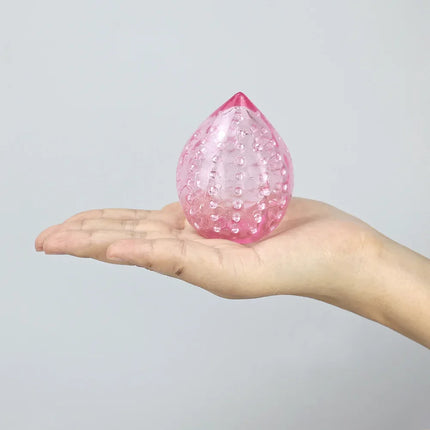 Male Masturbator Glans Exercise Sucking Pocket Pussy Transparent 9cm Masturbation Cup Penile Massager Sex Toys for Men Blowjob