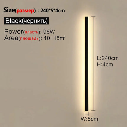 Waterproof Wall Light Outdoor Garden Wall lamps LED Lights Modern Nordic  Living Room TV Background IP65 110/220v Wall washer
