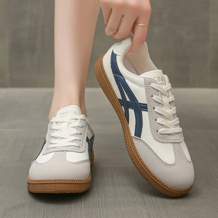 Lightweight Comfortable Sneakers for Women Fashion Striped Lace Up Sports Shoes Woman Casual Breathable Sneakers Plus Size