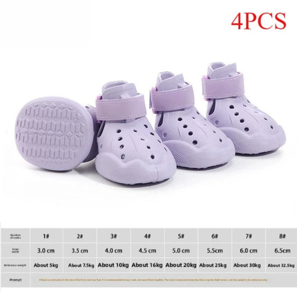 Pet dog outdoor breathable sandals mesh shoes teddy running hole dog shoes pet shoes easy to wear