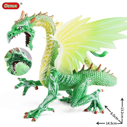 Oenux Simulation Dinosaur Dragon Turtles Fire Bull Orangutan Magma Golem Animal Model Action Figures Pvc Collection Kid Toy Gift