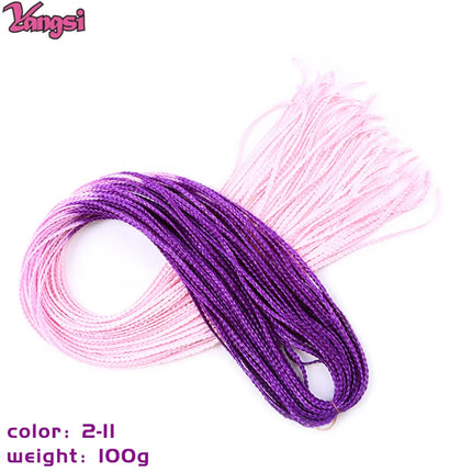 Full Star 30 Inch Synthetic Zizi Braids Thin Box Braids Hair Extensions Brown Pink Blue Red 613 Ombre Box Crochet Braiding Hair