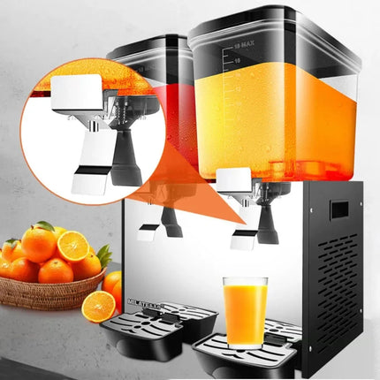 Commercial Automatic Stainless Steel 2 tank Cold Beverage Dispenser Electric Mini Juice Mixed Drink Machines