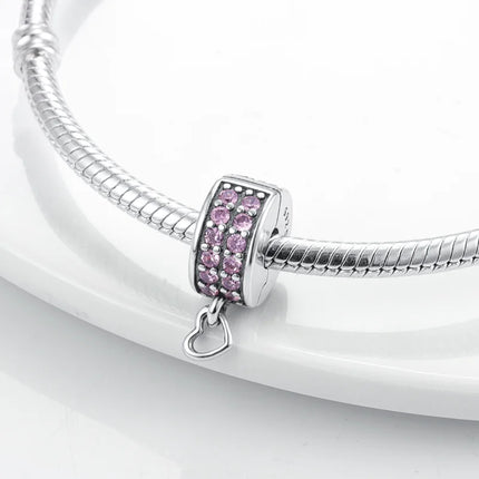 925 Sterling Silver Purple Series Butterfly Aries Gemini Safety Chains Fit Original Bracelet DIY Jewelry Making Gift For Women