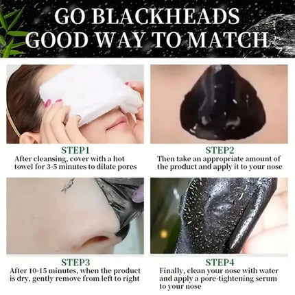 Unisex Blackhead Remove Mask Bamboo Charcoal Shrinking Pore Nose Deep Cleaning Mask Improve Rough Skin Acne Treatment Skin Care