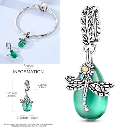 New 925 Sterling Silver Cactus Four Leaf Clover Charm Spring Green Series Bead Pendant For Original Beads Bracelet DIY Jewelry