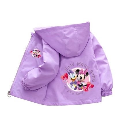 Children's Mickey Hooded Jacket 1-10 Years Autumn Boy's Windbreaker Zipper Hoodie Baby Boys Birthday Present Jacket Cosplay Coat
