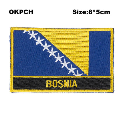 Dominican Rep. Flag Embroidery Patches Iron on Saw on Transfer patches Sewing Applications for Clothes in Home&Garden