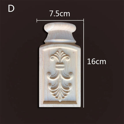 Applique for Furniture In Wood Figurines Moulding Decal Carved Wedding Decoration Maison Accessories Stair Decoration Wood Onlay