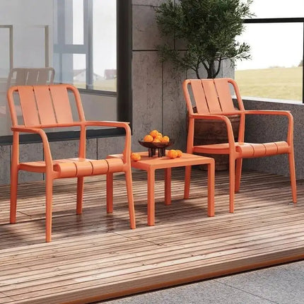 Nordic Patio Bistro Set Foldable Plastic Chair Table Balcony TikTok Viral Outdoor Furniture for Balcony Patio Furniture Set