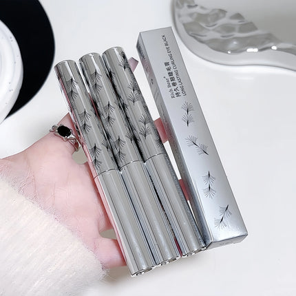 Steel Tube Mascara-Special Spiral Brush,Waterproof LongLasting Silk Fiber Mascara,keep Each Eyelash Curled for aLong Time Makeup