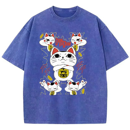 Cotton Washed Dandadan Okarun T-shirt Men Japanese Anime T Shirt Cartoon High Quality Tshirt Aesthetic Fashion Tee Male
